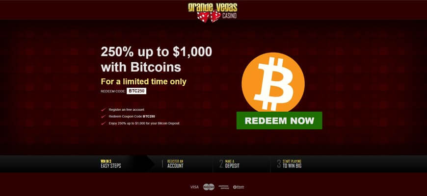 Grande Vegas Casino + Crypto = $1000 of FUN