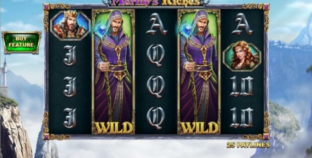 Merlins Riches Slots Game Screenshot