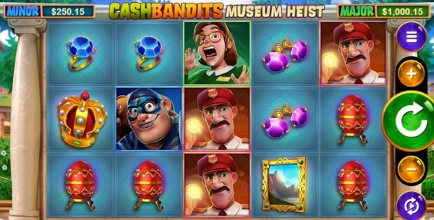 Cash Bandits Museum Heist Slots Game Screenshot